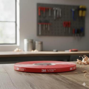 Imagem de Kit Fita Adesiva Dupla Face 3M VHB Uso Geral Fixação de Objetos e Deco