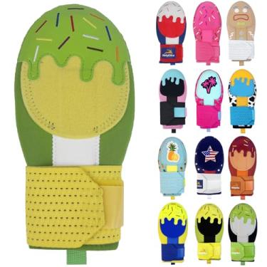 Imagem de Luva deslizante, luva deslizante de beisebol juvenil, luvas deslizantes de proteção de base, equipamentos de proteção de beisebol (verde, amarelo, jovem)