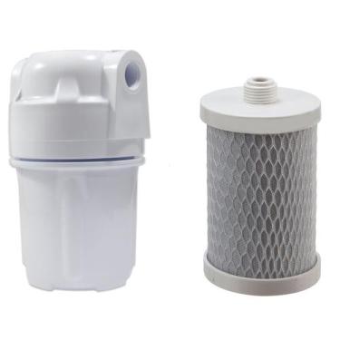 Imagem de Kit Carcaça + Filtro Água P/ Bebedouro e Chuveiro Rosca 3/4 - Carbon B