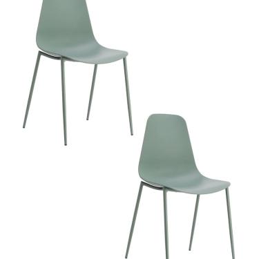 Imagem de Kit com 2 Cadeiras em Polipropileno Miami Verde Aloe