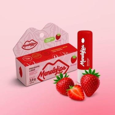 Imagem de Hidratante Labial de Morango MenelaLips - Menela Cosméticos