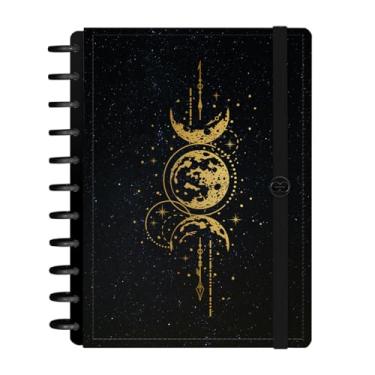 Imagem de Caderno Disco Inteligente Iscool G+ Cosmos Lua Dourada