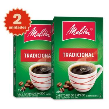 Imagem de Kit 2 Cafés Melitta Tradicional Vácuo 250g