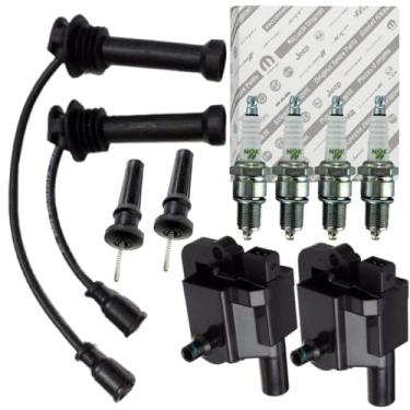 Imagem de Cabos de Ignição 8mm LC + Velas + 2 Bobinas c/Supressores – JAC J6/T6/T8 2.0 16V 2011... em diante