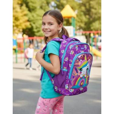 Imagem de Mochila de Costas Rabisk Teen Unicórnio RKU5003M Cor: Lilás