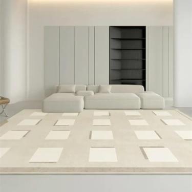 Imagem de Tapete minimalista para sala de estar, abstrato, geométrico, decorativo, macio, confortável, para quarto, fácil de cuidar, para mesa de centro (160 x 200 cm (62 x 78 pol.)/jds-250725001253)