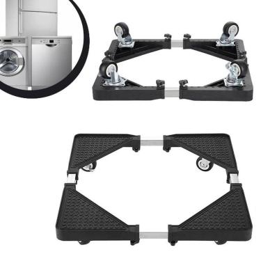 Imagem de Carrinho P Fogão Geladeira Gira Fácil Maquina Lavar Aço Inox