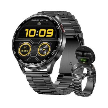 Imagem de Relógio Inteligente Masculino 2 Em 1 TWS Com Chamada Bluetooth, À Prov