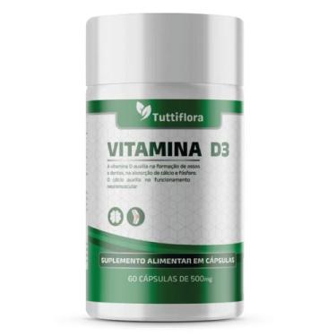 Imagem de Vitamina D3 60 Cápsulas 500mg Tuttiflora
