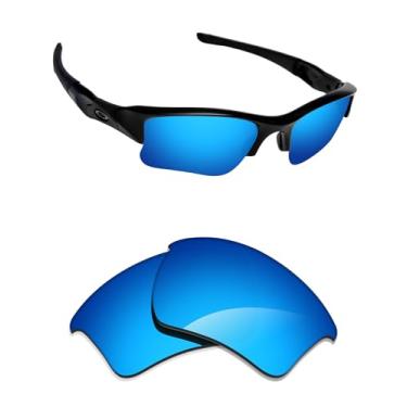 Imagem de Alphax Lentes de reposição polarizadas para óculos de sol Oakley Flak Jacket XLJ OO9009 - Opções, Azul gelo espelhado