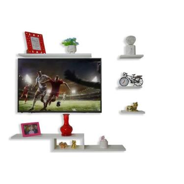 Imagem de Rack suspenso premium- mod. 1 - mdf 15mm - branco - VR alves