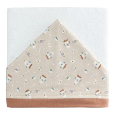 Imagem de Toalha de Banho Bebê Menino Be Brave Marrom 87x88 cm - Hug