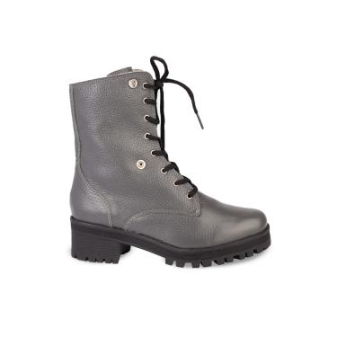 Imagem de Coturno feminino de couro forrada em pelo 6943P