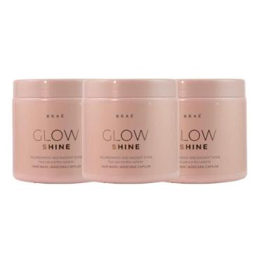 Imagem de Braé Glow Shine Nutrição e Brilho Kit 3 Máscara 500g