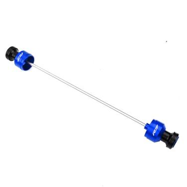 Imagem de MOWOK Adequado para YAMAHA R7 YZF-R7 YZFR7 2021 2022 2023 2024 2025 2026 CNC Motocicleta Roda Traseira Eixo Crash Protector Frame Sliders Guard Swingarm Stand Screw Swing Arm Spools Sliders (azul)