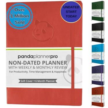Imagem de Panda Planner Pro 2025-2026 – Planejador diário de 6 meses, semanal e mensal para produtividade – grande 20,5 x 27,5 cm sem data, planejador de objetivos, organizador de projetos e caderno de
