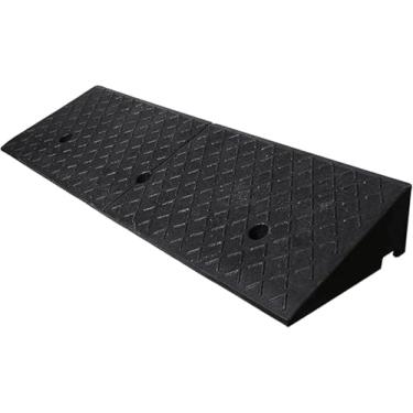 Imagem de Rampas Para Cadeiras De Rodas Rampa Para Cadeiras De Rodas Rampa De Limiar Rampa Para Cadeira De Rodas De Borracha Antiderrapante Com Rampas Para Deficientes Físicos Par, Noir, 12cm/4.7in rise