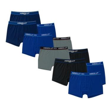 Imagem de Kit10 Cuecas Boxer Plus Size Gg1 Ao Gg4 Masculino Confortável Lisa Alg