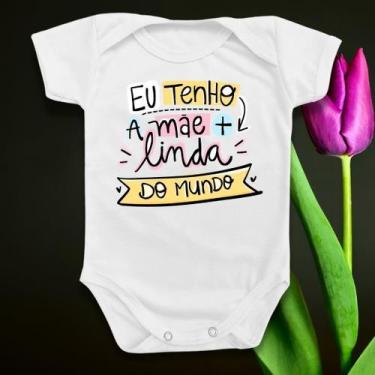 Imagem de Body Bebê Mãe Mais Linda Do Mundo Roupinha Gestante Presente - Borizin