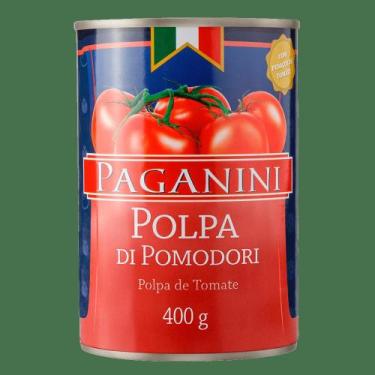Imagem de Polpa tomate paganini di pomodori com pedaços de tomate 400g