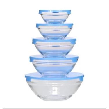 Imagem de Jogo Bowl Dunas Vidro 5 Peças Azul