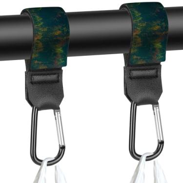 Imagem de Alças de carrinho de bebê, bolsas de fraldas para mamãe, carrinho de compras universal, carteira, mochila - 2 pacotes (floresta)