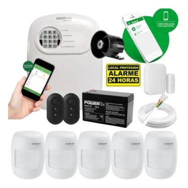 Imagem de Kit Alarme 5 Sensores De Presença Cf E 1 Magnético Intelbras