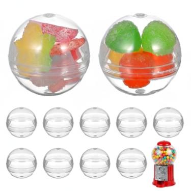 Imagem de Veemoon 100 bolas de cápsula para máquina de venda automática, bola transparente recarregável de 2,8 cm, cápsulas de plástico para máquina de chiclete a granel, mini recipiente para cesta de Páscoa