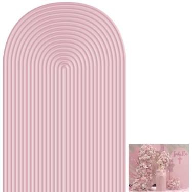 Imagem de Capas de arco de festa impressas em 2D, capa elástica para decoração de festa, moldura redonda, elastano (capa rosa 456, 2,2 x 1,2 m)