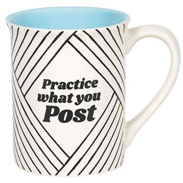 Imagem de Enesco Caneca de café Our Name is Mud Get It Girl Practice What You Post, 473 ml, multicolorida