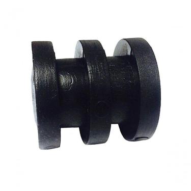 Imagem de Roldana Plastica 2 Ranhuras Preta