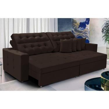 Imagem de Sofá Texas 3.00m Retrátil E Reclinável - Marrom