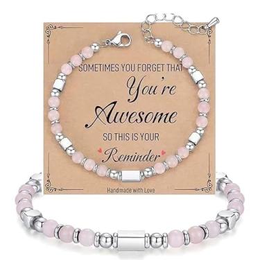 Imagem de Afcrho Pulseiras para meninas adolescentes presentes na moda crianças volta às aulas estudantes pulseira boho formatura ideias para meninas adolescentes 7 8 10 12 13 14 16 18 aniversário Páscoa meias