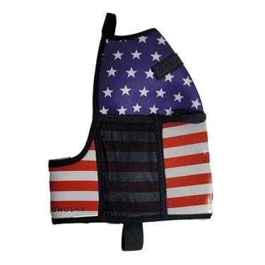 Imagem de Gallon Gear Capa de hidratação fitness de meio galão | Suporte de garrafa de água portátil para academia e resfriamento com isolamento de neoprene | Estojo com bolsos de armazenamento (bandeira dos