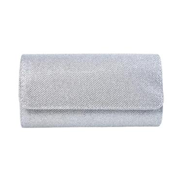 Imagem de Embreagem envelope de glitter com corrente destacável, elegante bolsa de noite para eventos formais