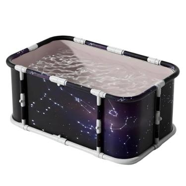Imagem de GENDLTHIJ Banheira de gelo dobrável portátil, grande banheira de imersão portátil para academias domésticas ao ar livre (céu estrelado)