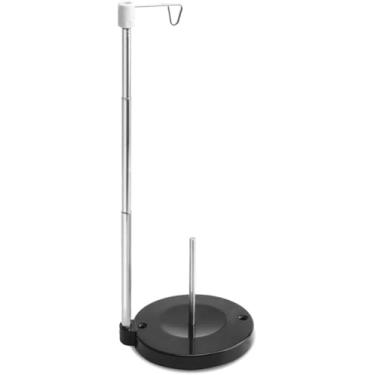 Imagem de Maggiehoop Suporte de carretel de linha de cone ajustável para máquina de costura, máquinas de seringueira, suporte de linha única para alimentação mais suave, suporte de carretel grande com base de