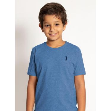 Imagem de Camiseta Aleatory Infantil Básica New Azul Mescla-Azul-12-Masculino