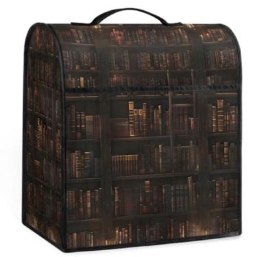 Imagem de Kitchen Aid Mixers Cover Bookshelf Education Book for Stand Mixer 6-8 Quarts with Zipper Pocket Kitchen Aid Capas de armazenamento Capas de utensílios de cozinha para batedeira de máquina de café