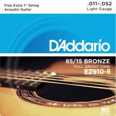 Imagem de Encordoamento Violao Aco EZ910 .011-.052 - D'ADDARIO