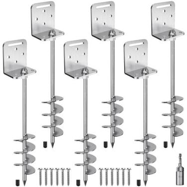 Imagem de Set de Anclajes para Suelo BeneLabel 6 unidades de 24" para Trampolín