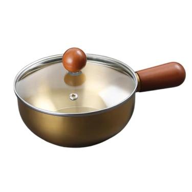 Imagem de SiaBiced Panela para molho, panela para óleo, para suplementos alimentares, estilo japonês, para ferver leite, para aquecer manteiga, Ouro