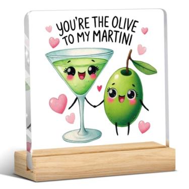 Imagem de Decoração engraçada de Dia dos Namorados, presentes para ela, presentes para namorado, namorada, presente para casais, You're The Olive To My Martini, presente fofo de aniversário, Natal e casamento