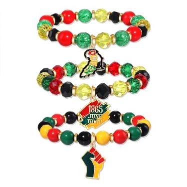 Imagem de NLCAC Pulseiras femininas de carnaval com glitter, coroa de flores de lis, pulseiras elásticas com contas douradas roxas e verdes douradas, acessório de carnaval, presentes de festa, 3, Níquel, Sem