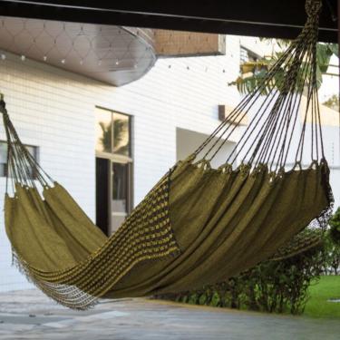 Imagem de Rede De Descanso Jeans Mesclado Dormir Casal Solteiro Reforçada Life De Algodão Cinza Várias Cores Ouro Mesclado