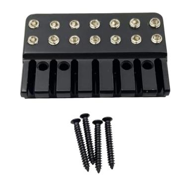 Imagem de KiBcsLic Trava de cordas para ponte de guitarra, pestana de 7 cordas com trava, acessórios, peças profissionais para guitarra elétrica sem headstock.