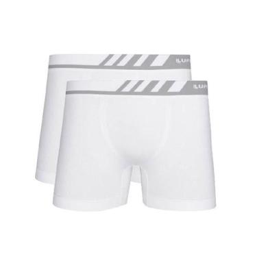 Imagem de Kit com 2 Cuecas Boxer Lupo 671-002 Branco, Branco, G