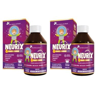 Imagem de Kit 2x Neurix (B12, Ferro,Metilfolato e Magnésio) 150ml Sabor Uva FNB 