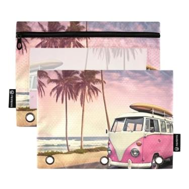 Imagem de Wassud Pastas de fichário rosa para carro, pacote com 2 pastas, 3 furos, pasta organizadora para casa, escritório