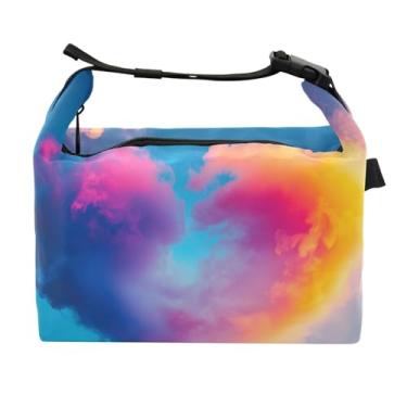 Imagem de STAYTOP Lancheira Rainbow Love Heart com fivela de alça, lancheira isolada para meninos e meninas, lancheira térmica para trabalho escolar
